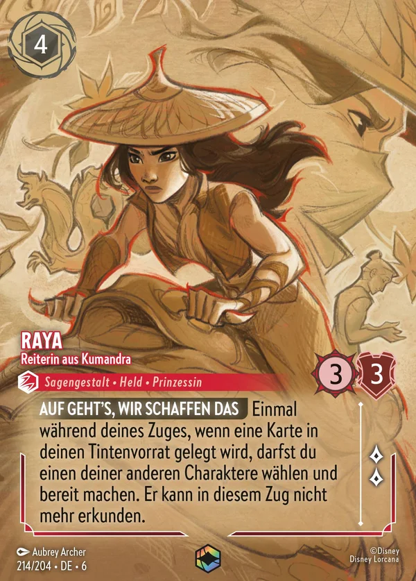 Raya - Reiterin aus Kumandra — Disney Lorcana Charakter card from Azurite Sea