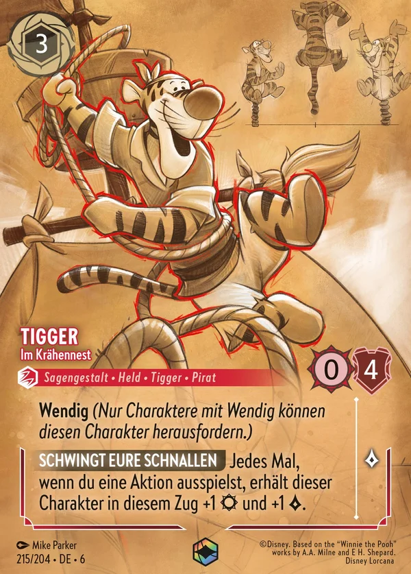 Tigger - Im Krähennest — Disney Lorcana Charakter card from Azurite Sea