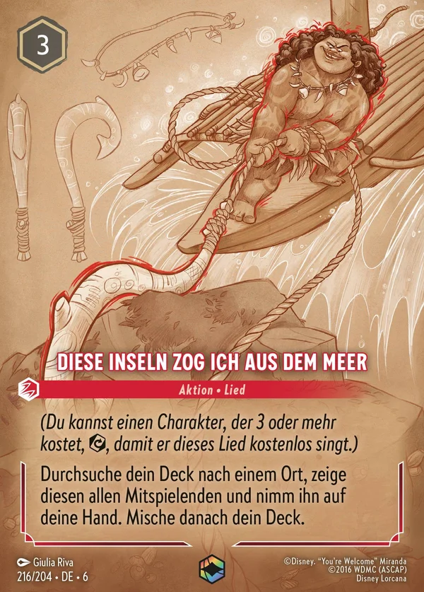 Diese Inseln zog ich aus dem Meer — Disney Lorcana Aktion card from Azurite Sea