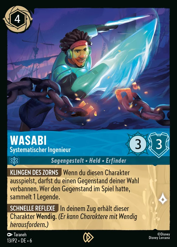 Wasabi - Systematischer Ingenieur — Disney Lorcana Charakter card from Azurite Sea