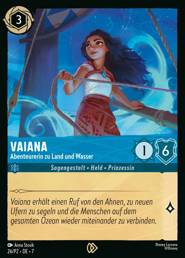 Vaiana - Abenteurerin zu Land und See — Disney Lorcana Charakter card from Archazia's Island