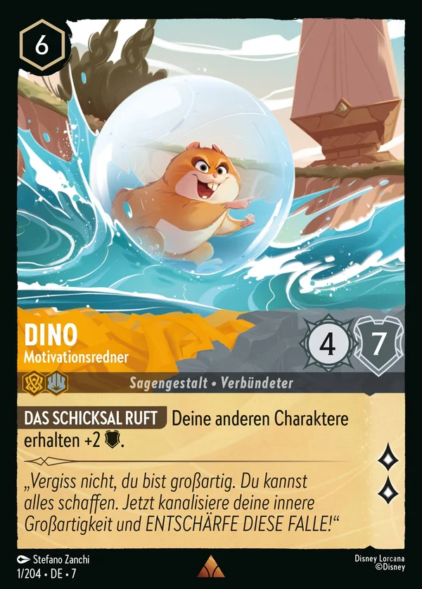 Dino - Motivationsredner — Disney Lorcana Charakter card from Archazia's Island