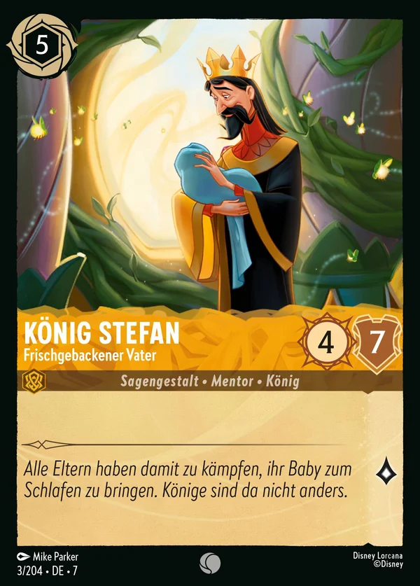 König Stefan - Frischgebackener Vater — Disney Lorcana Charakter card from Archazia's Island