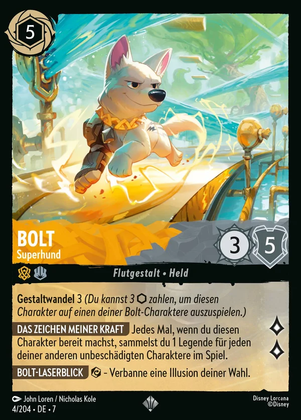 Bolt - Superhund — Disney Lorcana Charakter card from Archazia's Island