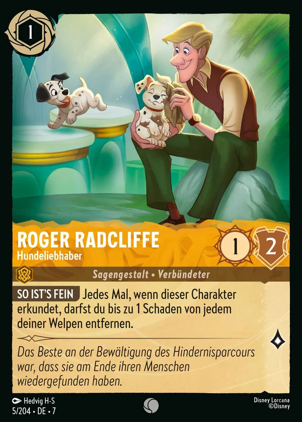 Roger Radcliffe - Hundeliebhaber — Disney Lorcana Charakter card from Archazia's Island