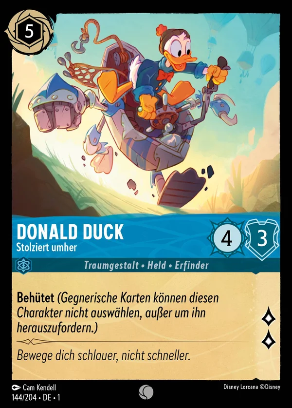 Donald Duck - Stolziert umher — Disney Lorcana Charakter card from The First Chapter