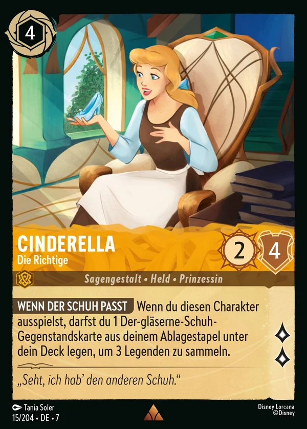 Cinderella - Die Richtige — Disney Lorcana Charakter card from Archazia's Island