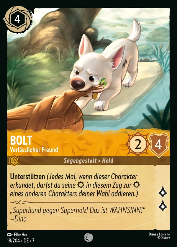 Bolt - Verlässlicher Freund — Disney Lorcana Charakter card from Archazia's Island