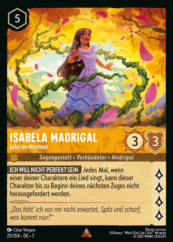 Isabela Madrigal - Lebt im Moment — Disney Lorcana Charakter card from Archazia's Island