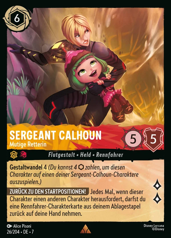 Sergeant Calhoun - Mutige Retterin — Disney Lorcana Charakter card from Archazia's Island