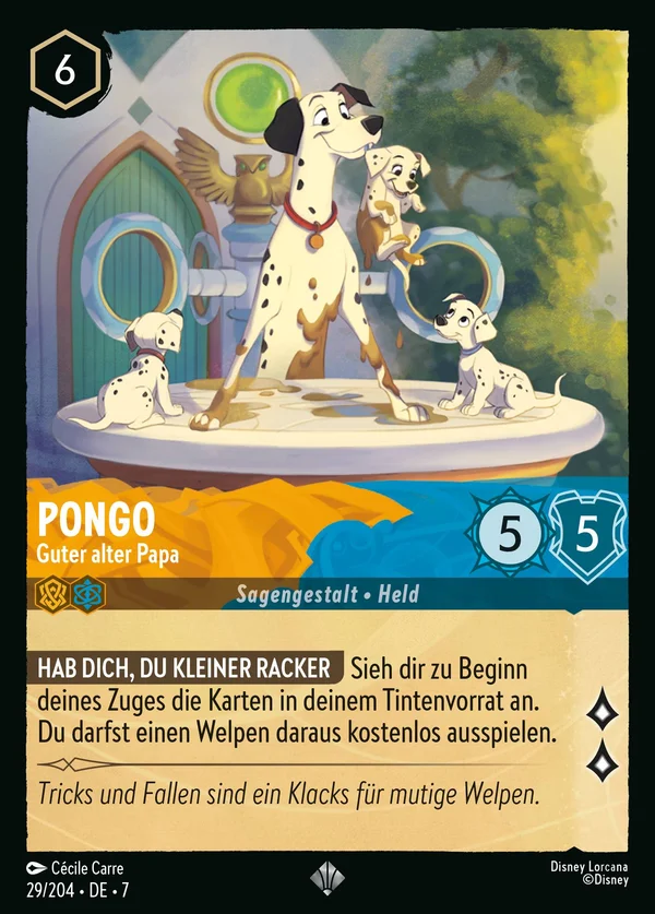 Pongo - Guter alter Papa — Disney Lorcana Charakter card from Archazia's Island
