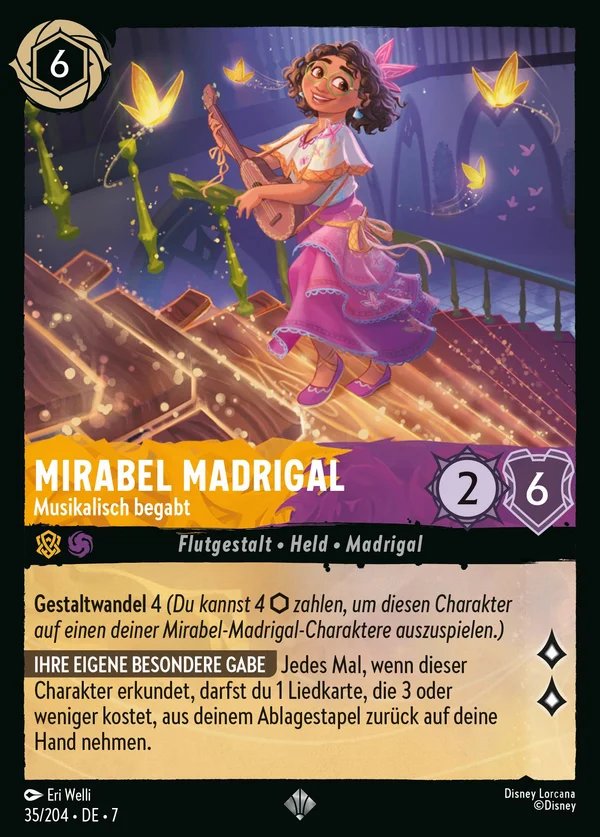 Mirabel Madrigal - Musikalisch begabt — Disney Lorcana Charakter card from Archazia's Island