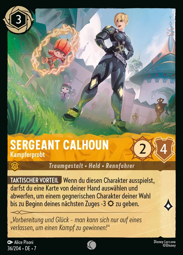 Sergeant Calhoun - Kampferprobt — Disney Lorcana Charakter card from Archazia's Island