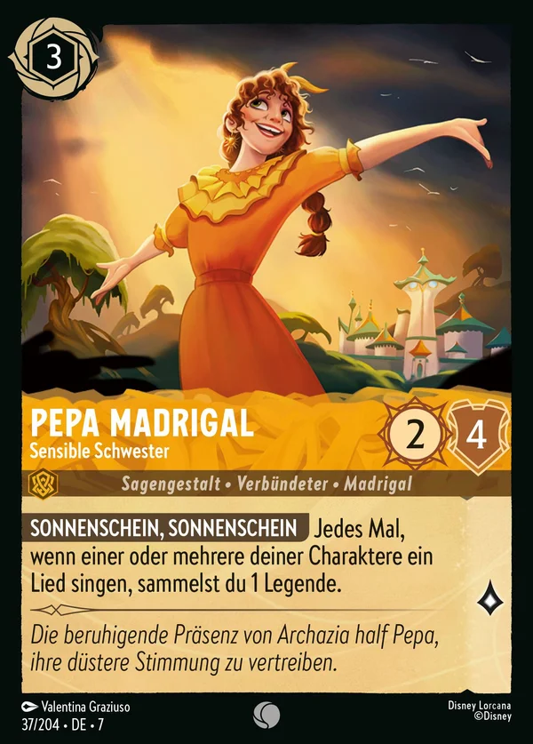 Pepa Madrigal - Sensible Schwester — Disney Lorcana Charakter card from Archazia's Island