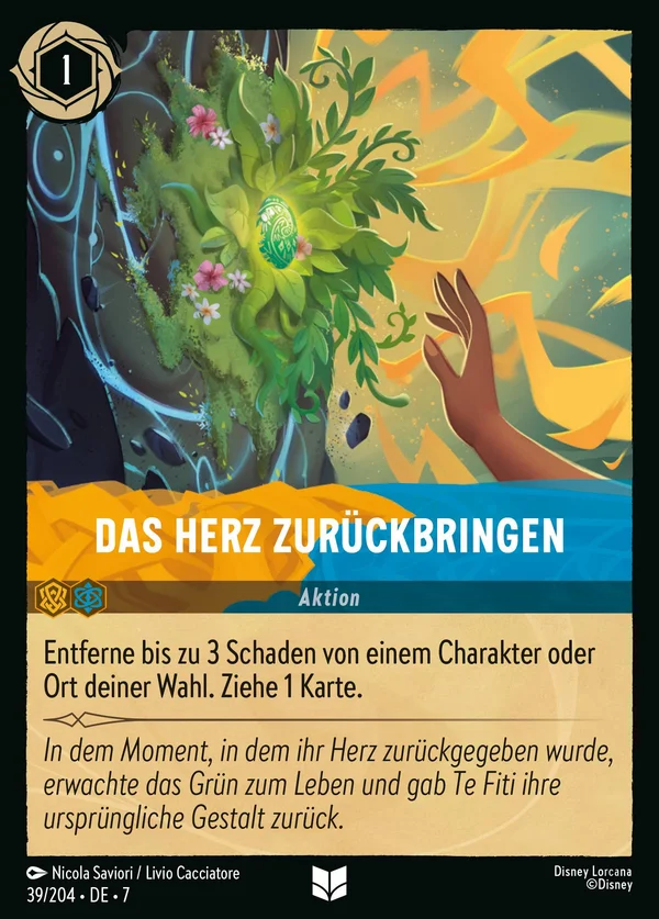 Das Herz zurückbringen — Disney Lorcana Aktion card from Archazia's Island