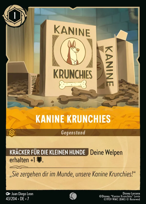 Kanine Krunchies — Disney Lorcana Gegenstand card from Archazia's Island