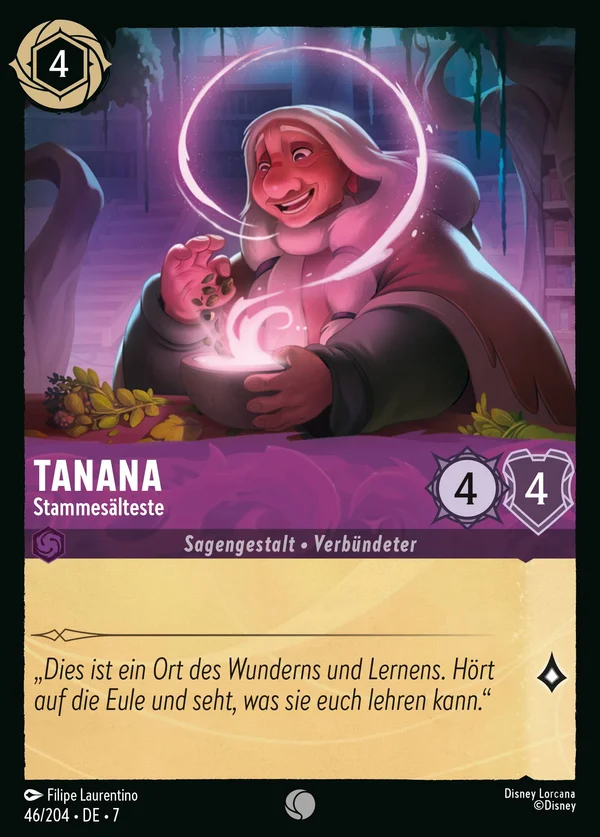 Tanana - Stammesälteste — Disney Lorcana Charakter card from Archazia's Island