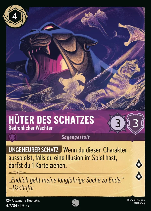 Hüter des Schatzes - Bedrohlicher Wächter — Disney Lorcana Charakter card from Archazia's Island
