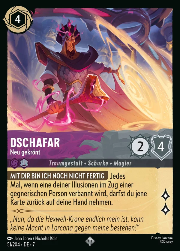 Dschafar - Neu gekrönt — Disney Lorcana Charakter card from Archazia's Island