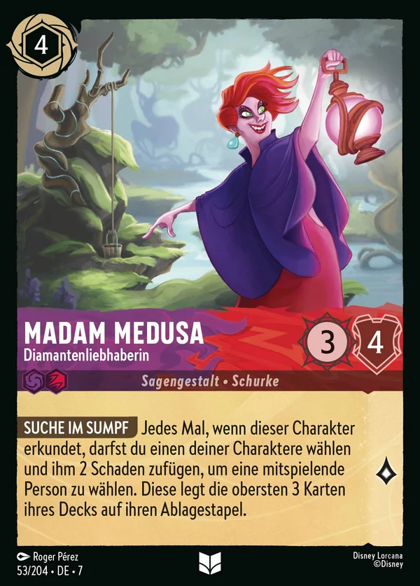 Madam Medusa - Diamantenliebhaberin — Disney Lorcana Charakter card from Archazia's Island