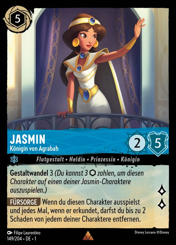 Jasmin - Königin von Agrabah — Disney Lorcana Charakter card from The First Chapter