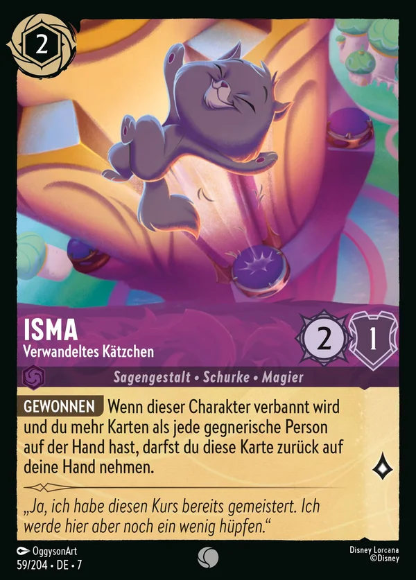 Isma - Verwandeltes Kätzchen — Disney Lorcana Charakter card from Archazia's Island
