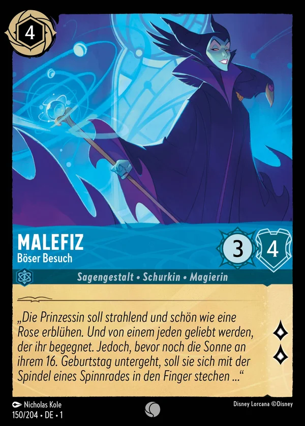 Malefiz - Böser Besuch — Disney Lorcana Charakter card from The First Chapter