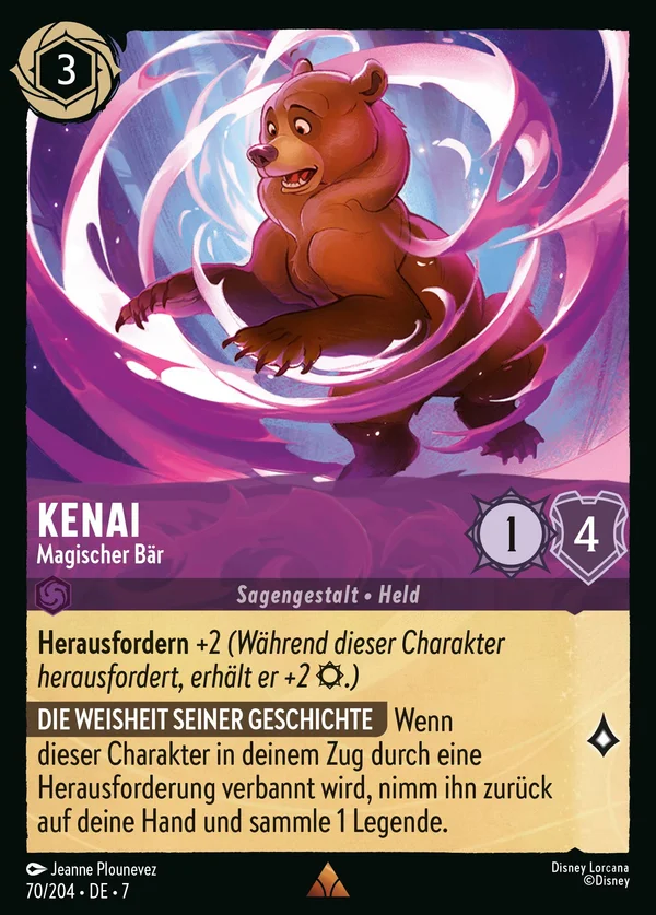 Kenai - Magischer Bär — Disney Lorcana Charakter card from Archazia's Island
