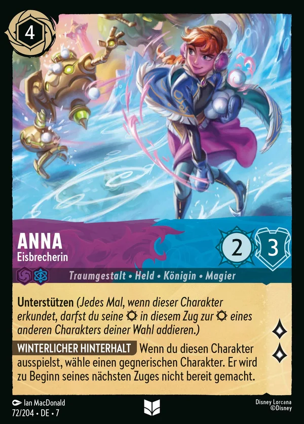 Anna - Eisbrecherin — Disney Lorcana Charakter card from Archazia's Island