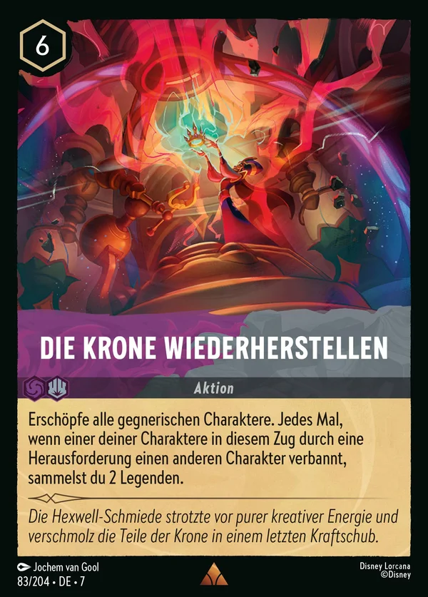 Die Krone wiederherstellen — Disney Lorcana Aktion card from Archazia's Island