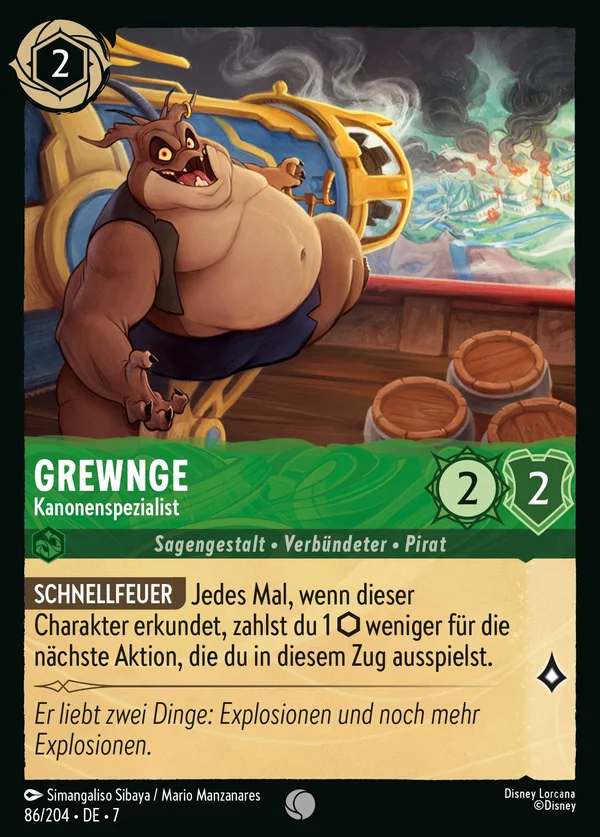 Grewnge - Kanonenspezialist — Disney Lorcana Charakter card from Archazia's Island