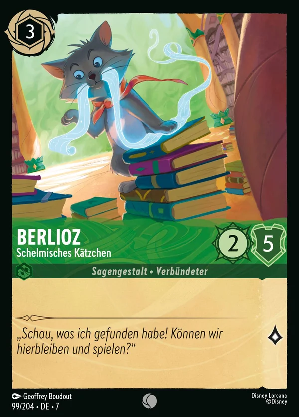 Berlioz - Schelmisches Kätzchen — Disney Lorcana Charakter card from Archazia's Island