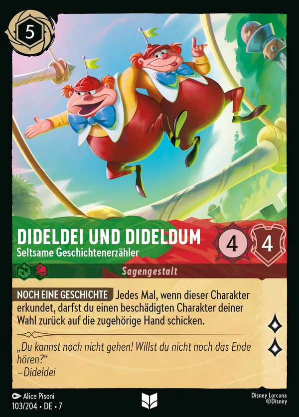 Dideldei und Dideldum - Seltsame Geschichtenerzähler — Disney Lorcana Charakter card from Archazia's Island