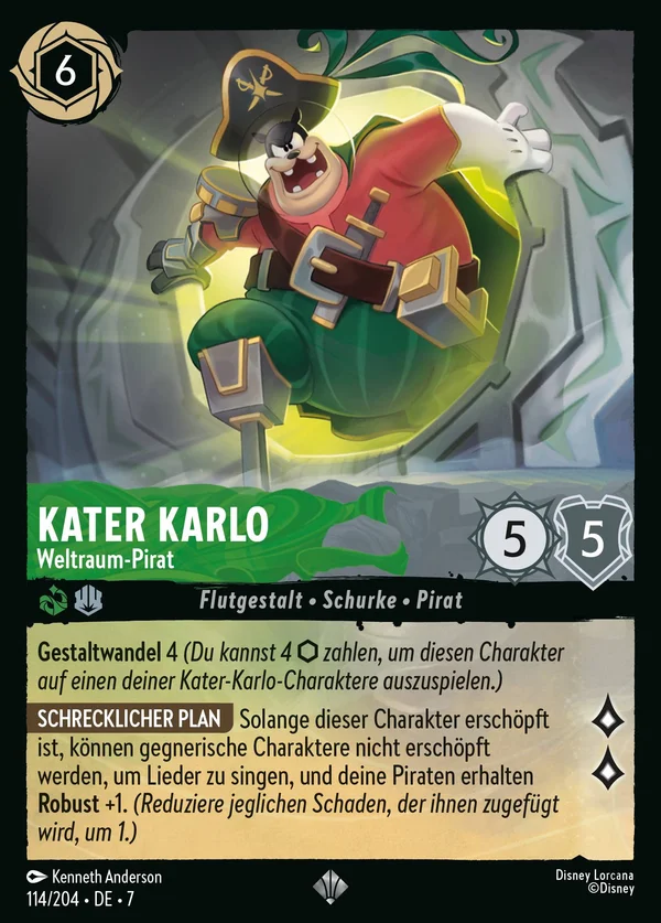 Kater Karlo - Weltraum-Pirat — Disney Lorcana Charakter card from Archazia's Island