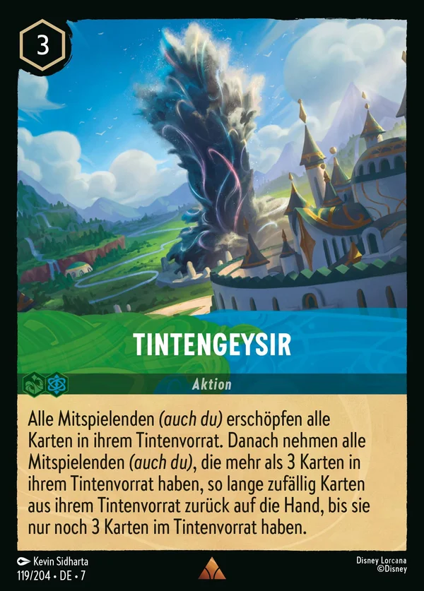 Tintengeysir — Disney Lorcana Aktion card from Archazia's Island