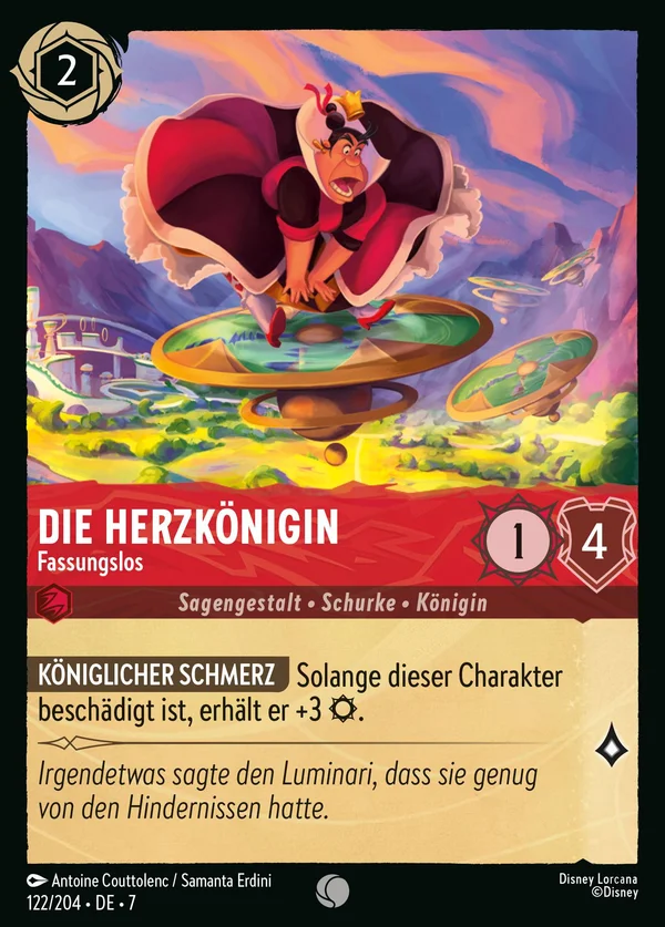 Die Herzkönigin - Fassungslos — Disney Lorcana Charakter card from Archazia's Island