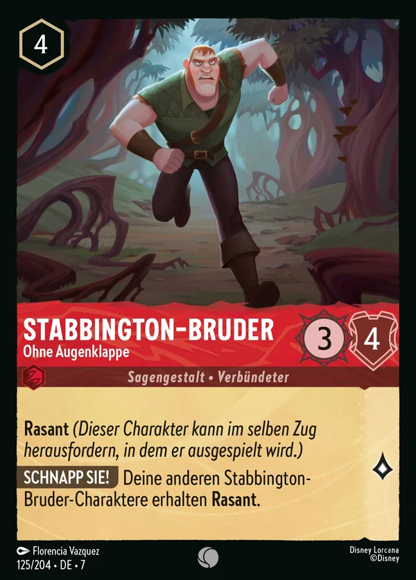 Stabbington-Bruder - Ohne Augenklappe — Disney Lorcana Charakter card from Archazia's Island
