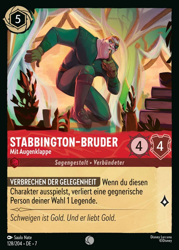 Stabbington-Bruder - Mit Augenklappe — Disney Lorcana Charakter card from Archazia's Island