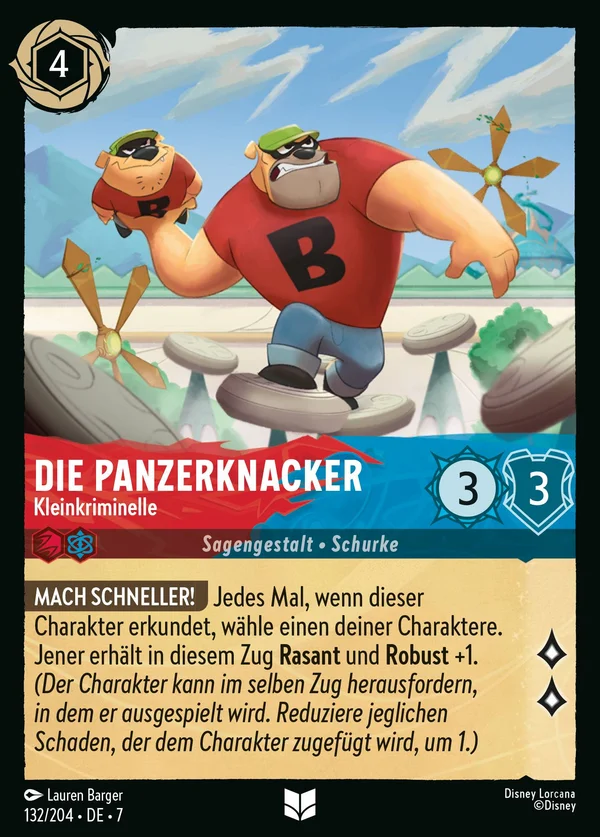 Die Panzerknacker - Kleinkriminelle — Disney Lorcana Charakter card from Archazia's Island