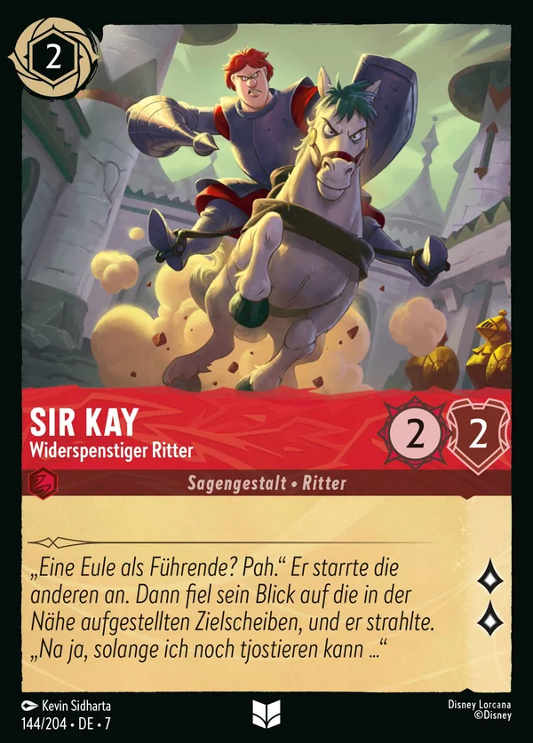 Sir Kay - Widerspenstiger Ritter — Disney Lorcana Charakter card from Archazia's Island