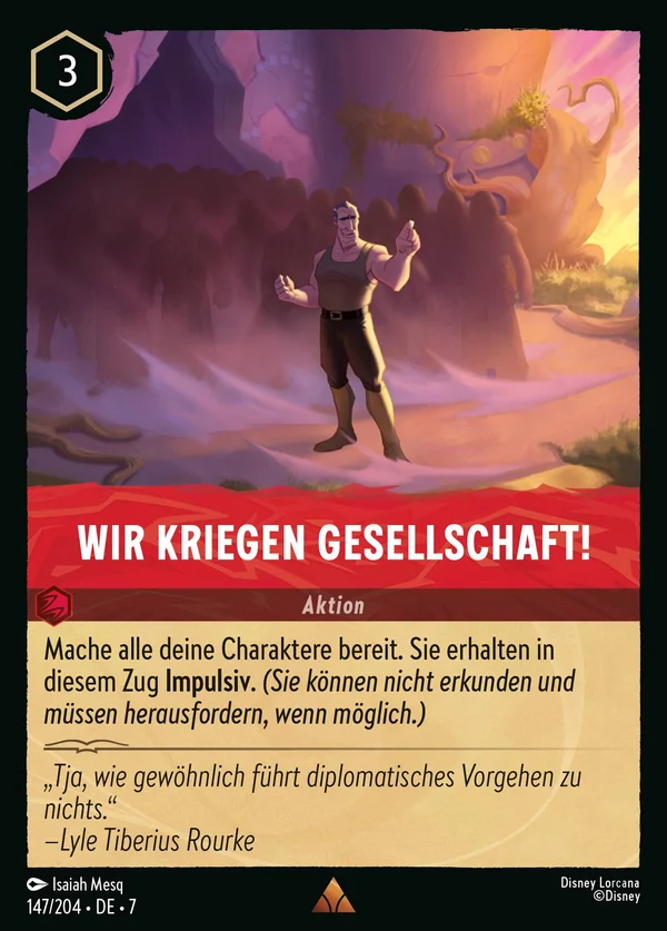 Wir kriegen Gesellschaft! — Disney Lorcana Aktion card from Archazia's Island
