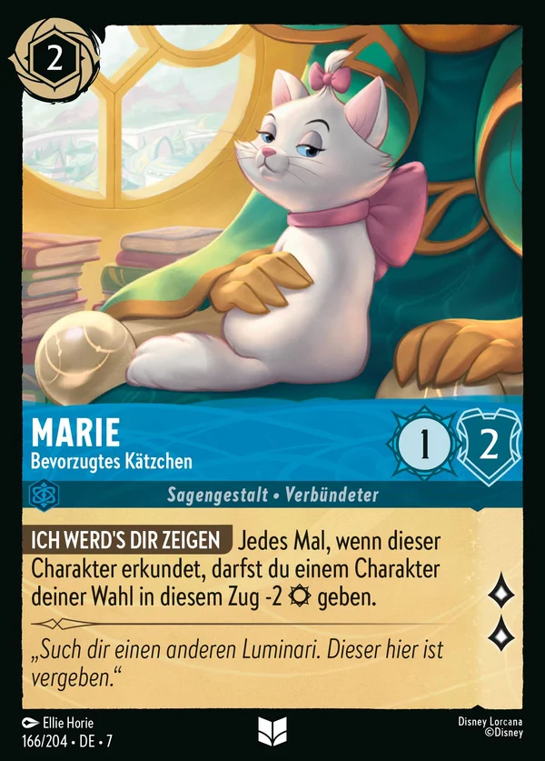 Marie - Bevorzugtes Kätzchen — Disney Lorcana Charakter card from Archazia's Island