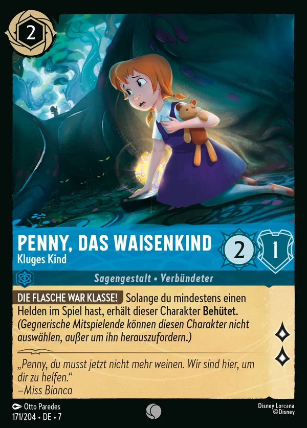 Penny, das Waisenkind - Kluges Kind — Disney Lorcana Charakter card from Archazia's Island