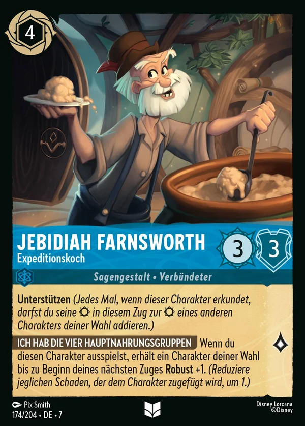 Jebidiah Farnsworth - Expeditionskoch — Disney Lorcana Charakter card from Archazia's Island