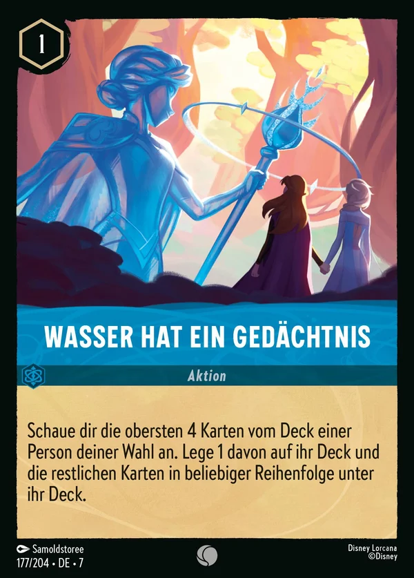 Wasser hat ein Gedächtnis — Disney Lorcana Aktion card from Archazia's Island
