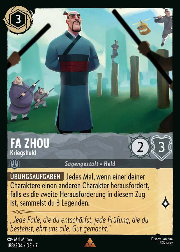 Fa Zhou - Kriegsheld — Disney Lorcana Charakter card from Archazia's Island