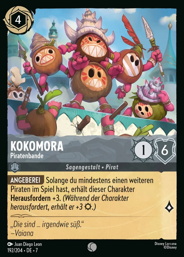 Kokomora - Piratenbande — Disney Lorcana Charakter card from Archazia's Island