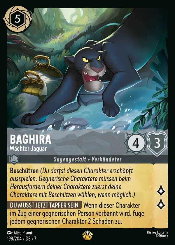 Baghira - Wächter-Jaguar — Disney Lorcana Charakter card from Archazia's Island