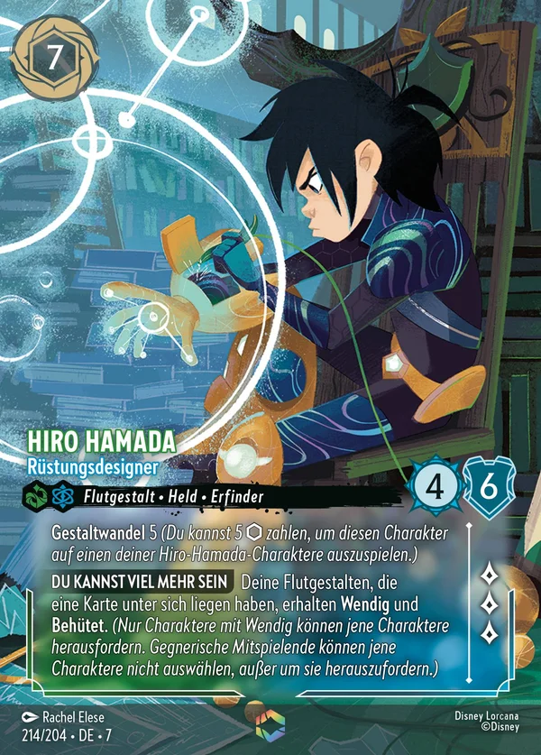 Hiro Hamada - Rüstungsdesigner — Disney Lorcana Charakter card from Archazia's Island