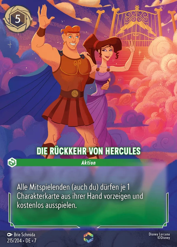 Die Rückkehr von Hercules — Disney Lorcana Aktion card from Archazia's Island